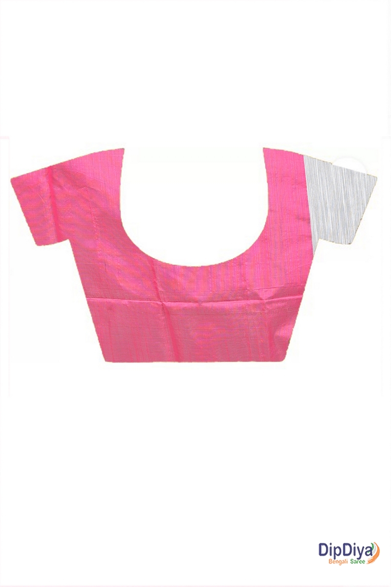 White Cotton Blended Pariva Hand Loom Saree (351)